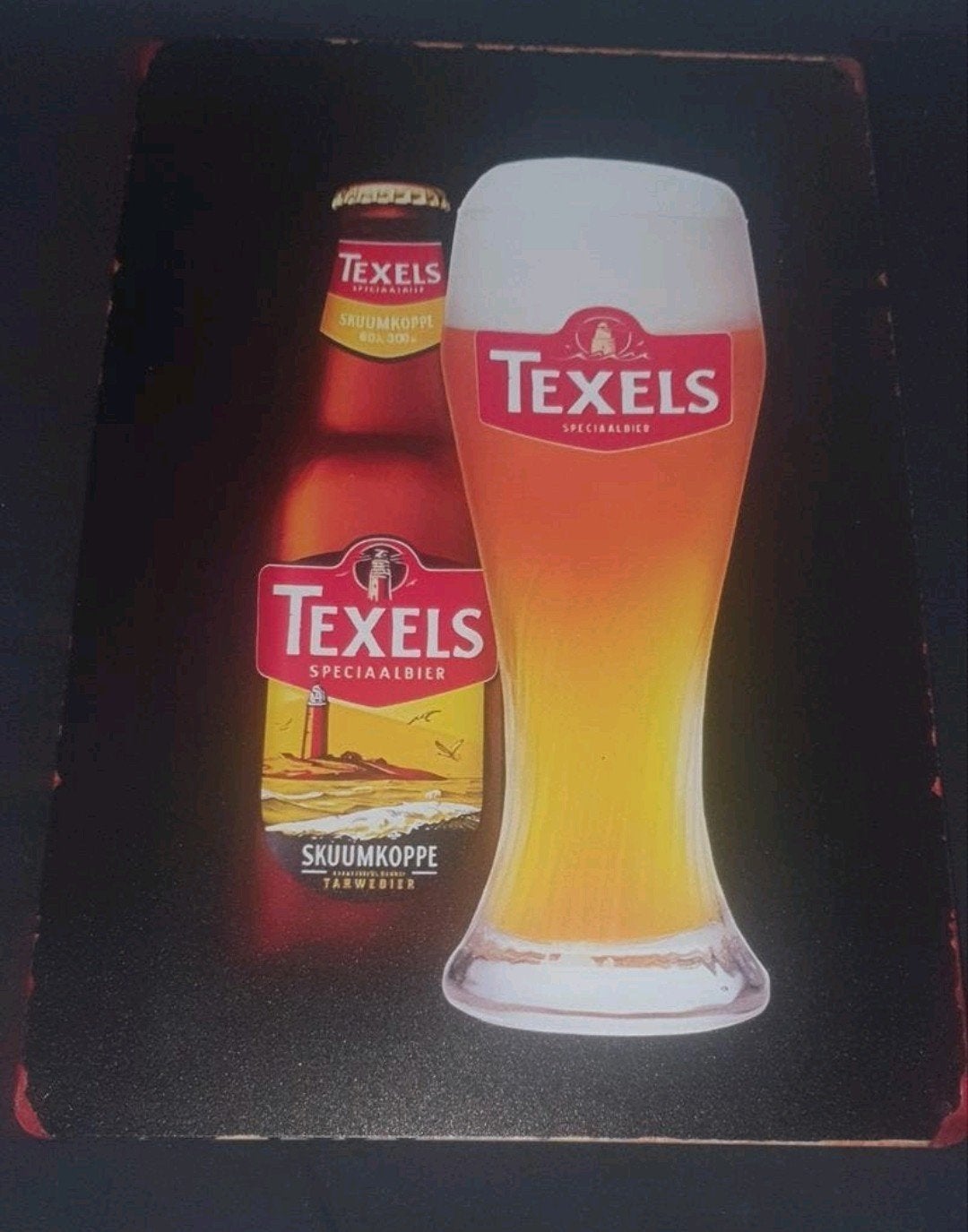 Wandbord met texels bier thema. Ideaal voor de man cave, Ophalen of Verzenden, Nieuw, Reclamebord, Plaat of Schild, Overige merken