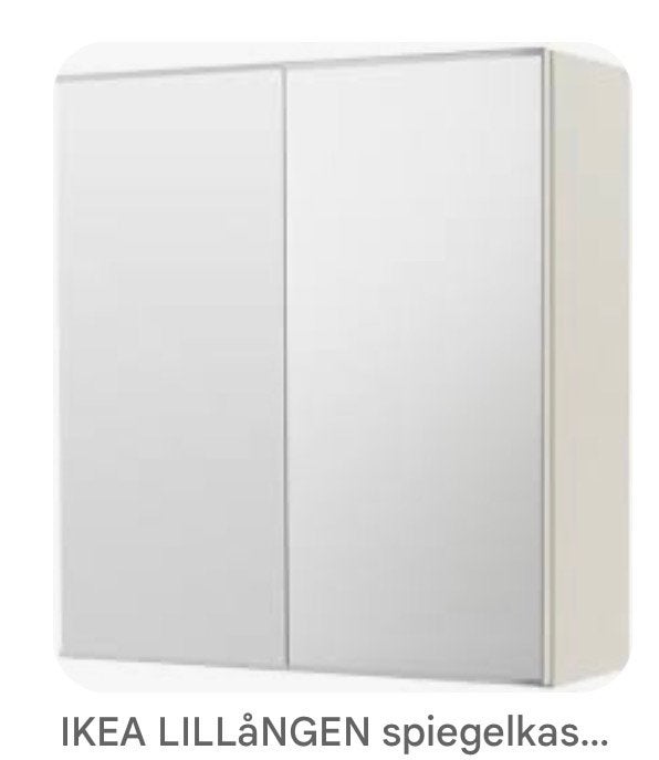 ZGAN Lillangen spiegelkast van Ikea met lamp, Huis en Inrichting, Ophalen, Spiegelkast, 50 tot 100 cm, Zo goed als nieuw