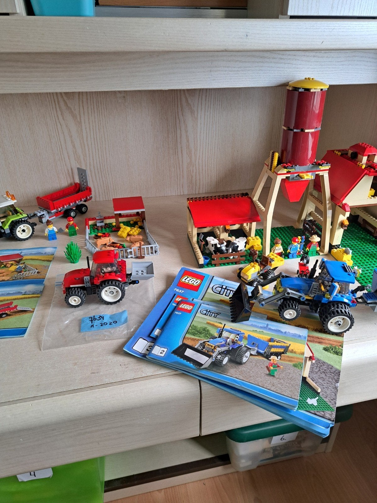 Lego 7684 7634 7637 boerderij met varkens en koeien zie foto, Kinderen en Baby's, Speelgoed | Duplo en Lego, Ophalen of Verzenden