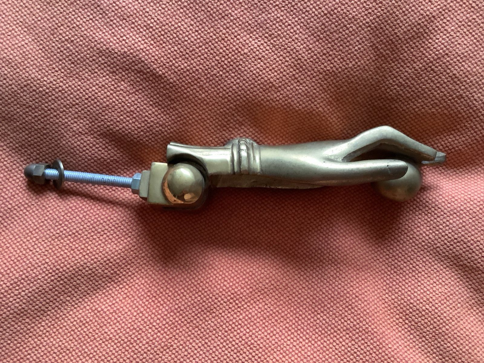 Antieke Franse Messing Deurklopper in Handvorm, Ophalen of Verzenden