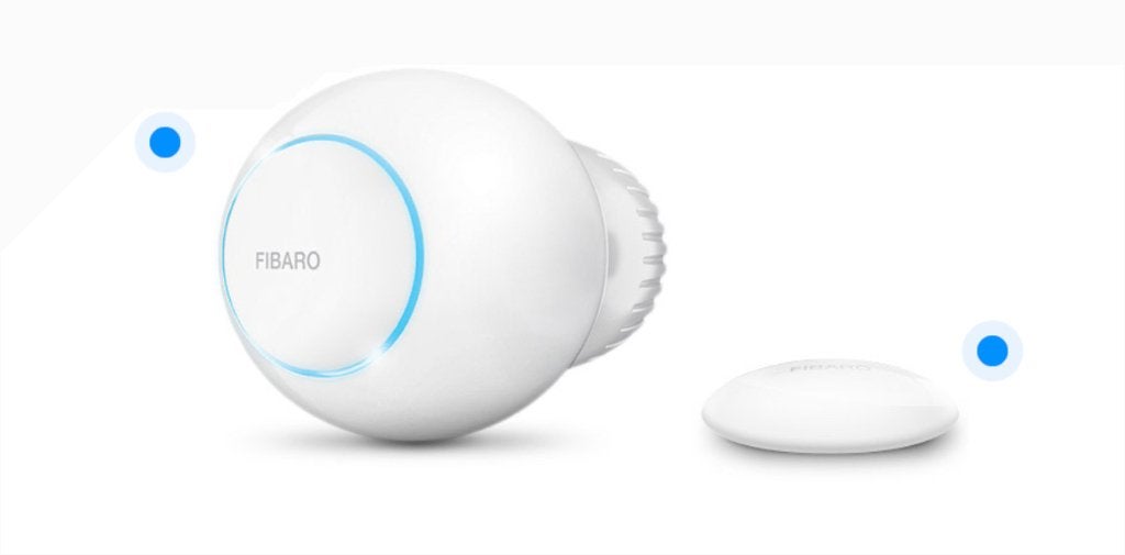 Fibaro Zwave home radioator (4) controlers & (3) Sensors, Ophalen, Zo goed als nieuw, Wit, Composieten
