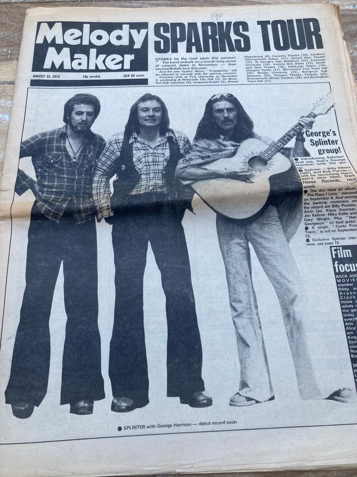 MELODY MAKER 1974 TRAFFIC McGuinn CHICAGO Kevin Coyne, Ophalen of Verzenden, Zo goed als nieuw, Muziek, Film of Tv