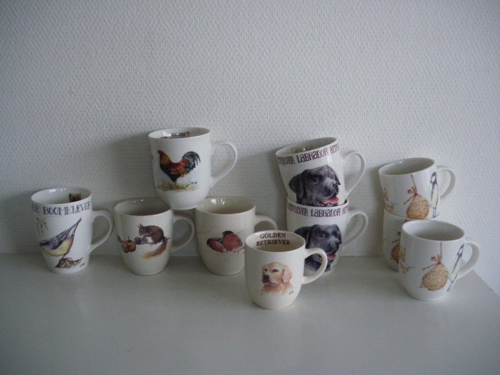 Jet dierenbekers ALLERLEI, Ophalen of Verzenden, Zo goed als nieuw, Bord(en), Overige stijlen