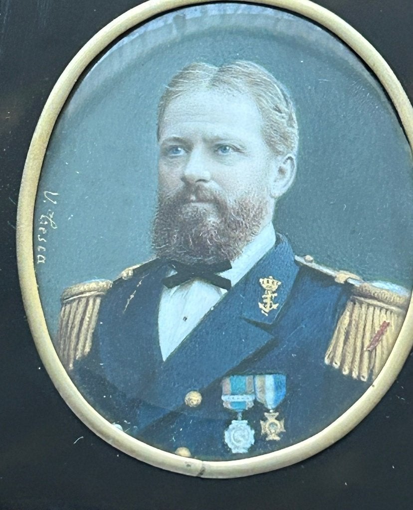 2 fraaie miniaturen marineofficier Indië KNIL medailles 1900, Verzenden, Landmacht, Nederland, Lintje, Medaille of Wings