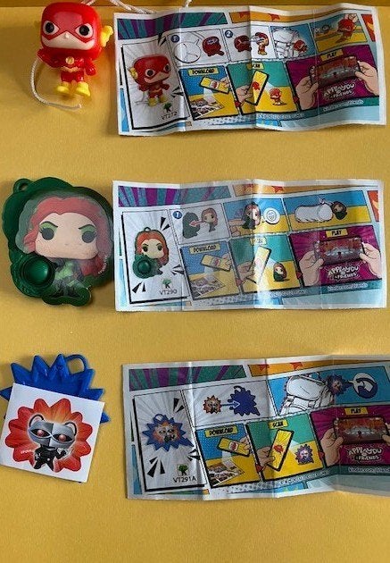 Figuurtjes Kinderjoy DC superhelden - prijs per stuk, Ophalen of Verzenden, Zo goed als nieuw