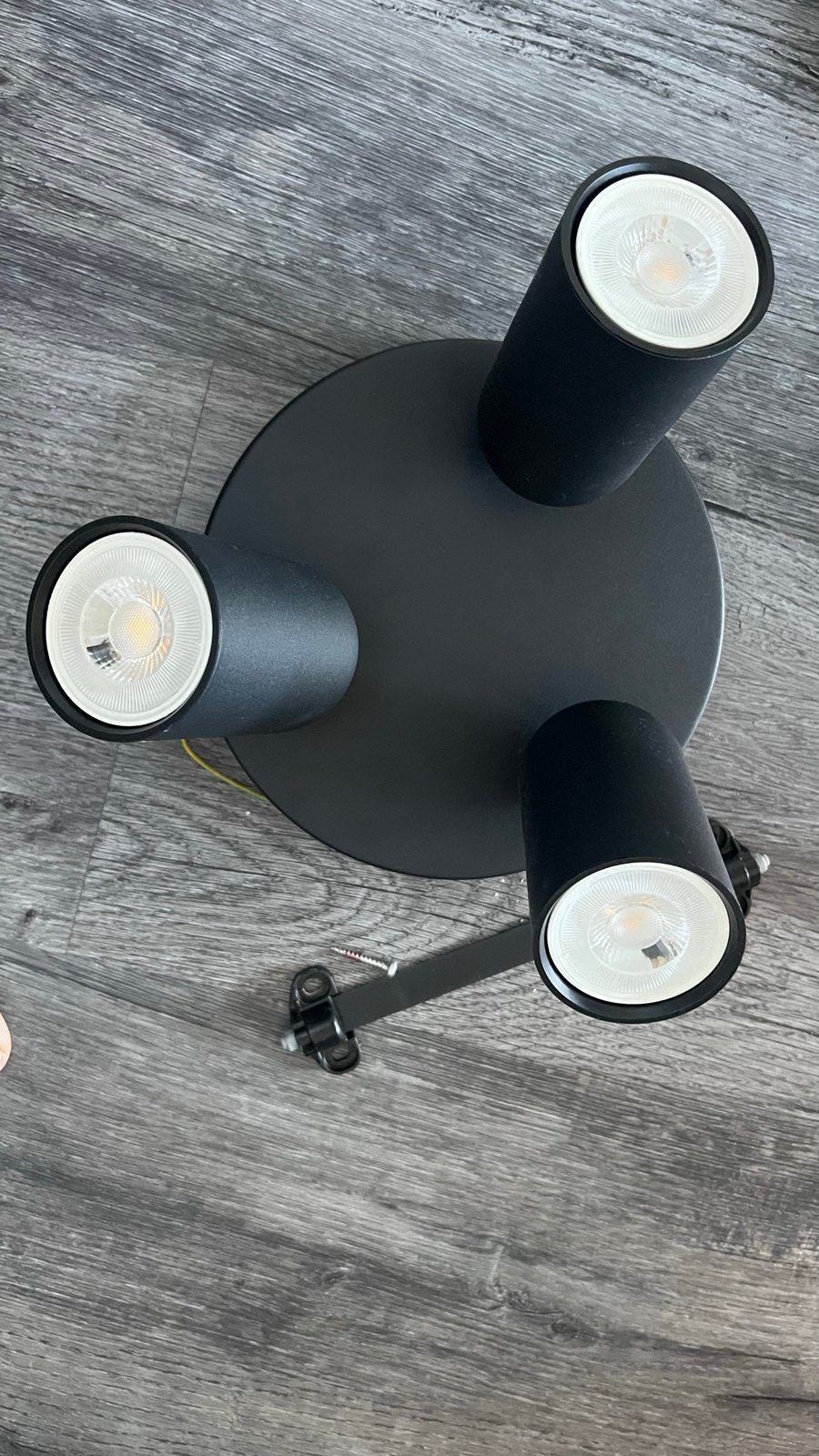 Philips Inbouwspot Zwart met 3 LED Spots, Gebruikt, GU10, Ophalen of Verzenden, LED