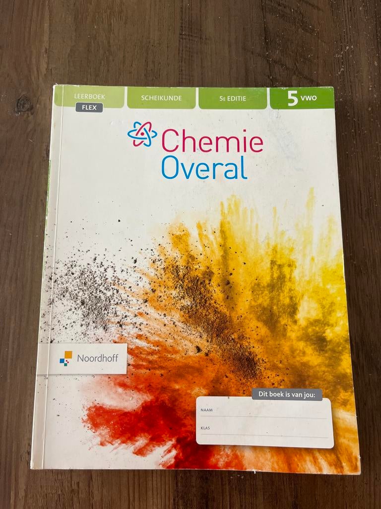 Chemie Overal 5 VWO - Leerboek Scheikunde 5e Editie, Boeken, Schoolboeken, Ophalen of Verzenden, Zo goed als nieuw, VWO, Scheikunde