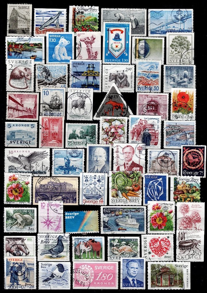 Zweden, gestempeld  (002), Verzenden, Zweden, Gestempeld