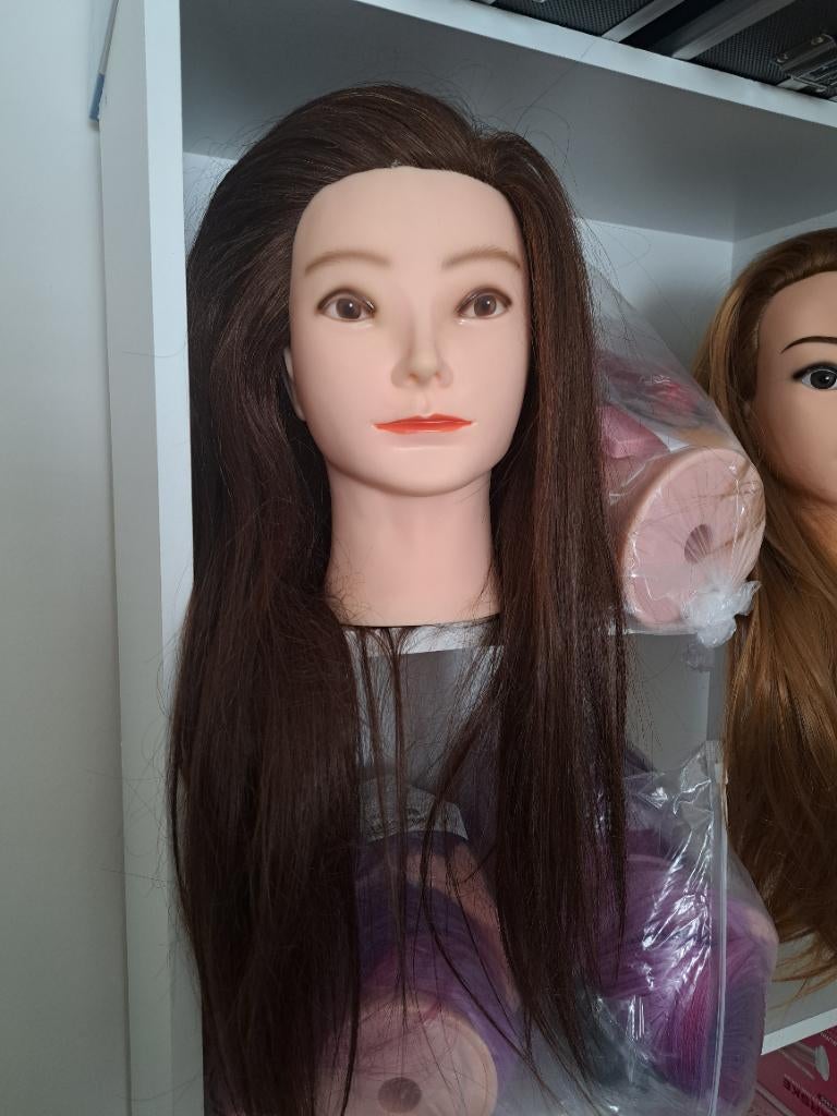 Kapperspop kappers pop nieuw 60 % echt haar, Ophalen of Verzenden, Nieuw, Pruik of Haarverlenging