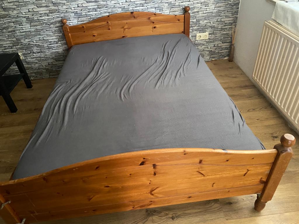 2 persoons bed / hang leg kast, 90 cm, Eenpersoons, Ophalen of Verzenden, Zo goed als nieuw