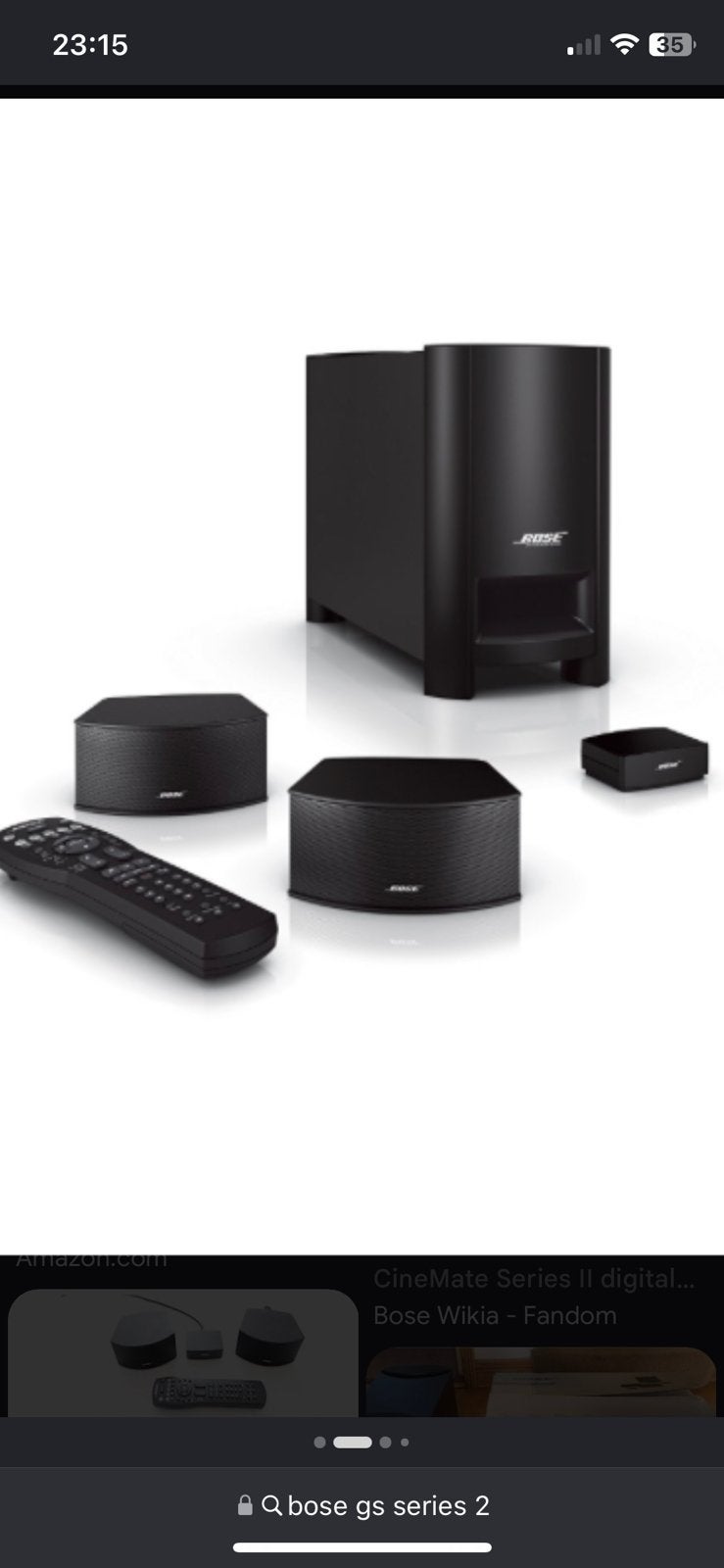 Bose Gs serie ii, Gebruikt, 2.1-systeem, 70 watt of meer, Overige spelers