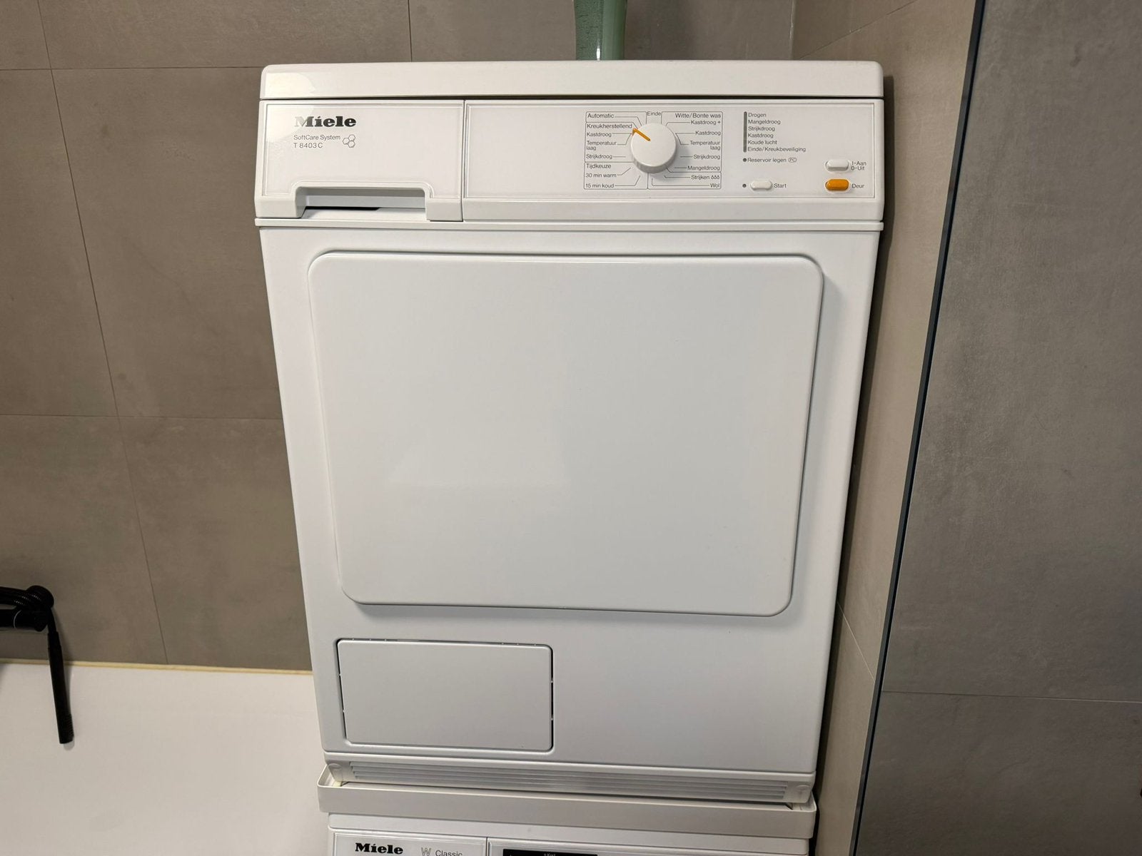 Miele T4463C Condensdroger, Ophalen, 6 tot 8 kg, Gebruikt, Voorlader