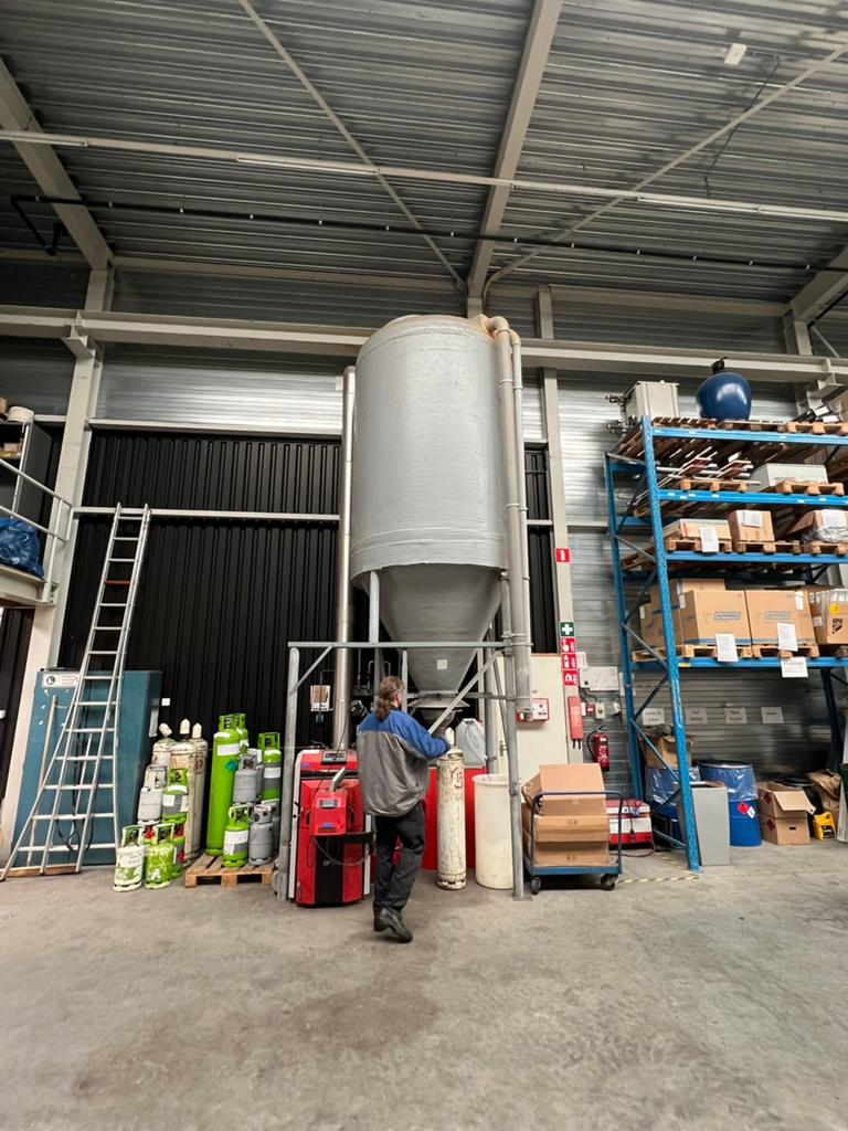 Attack DPX combi met silo 50kw, Gebruikt, Minder dan 20 liter, Ouder dan 10 jaar, Boiler