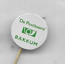 BAKKUM DE POSTHOORN SPELD, Ophalen of Verzenden, Gebruikt, Stad of Land, Speldje of Pin