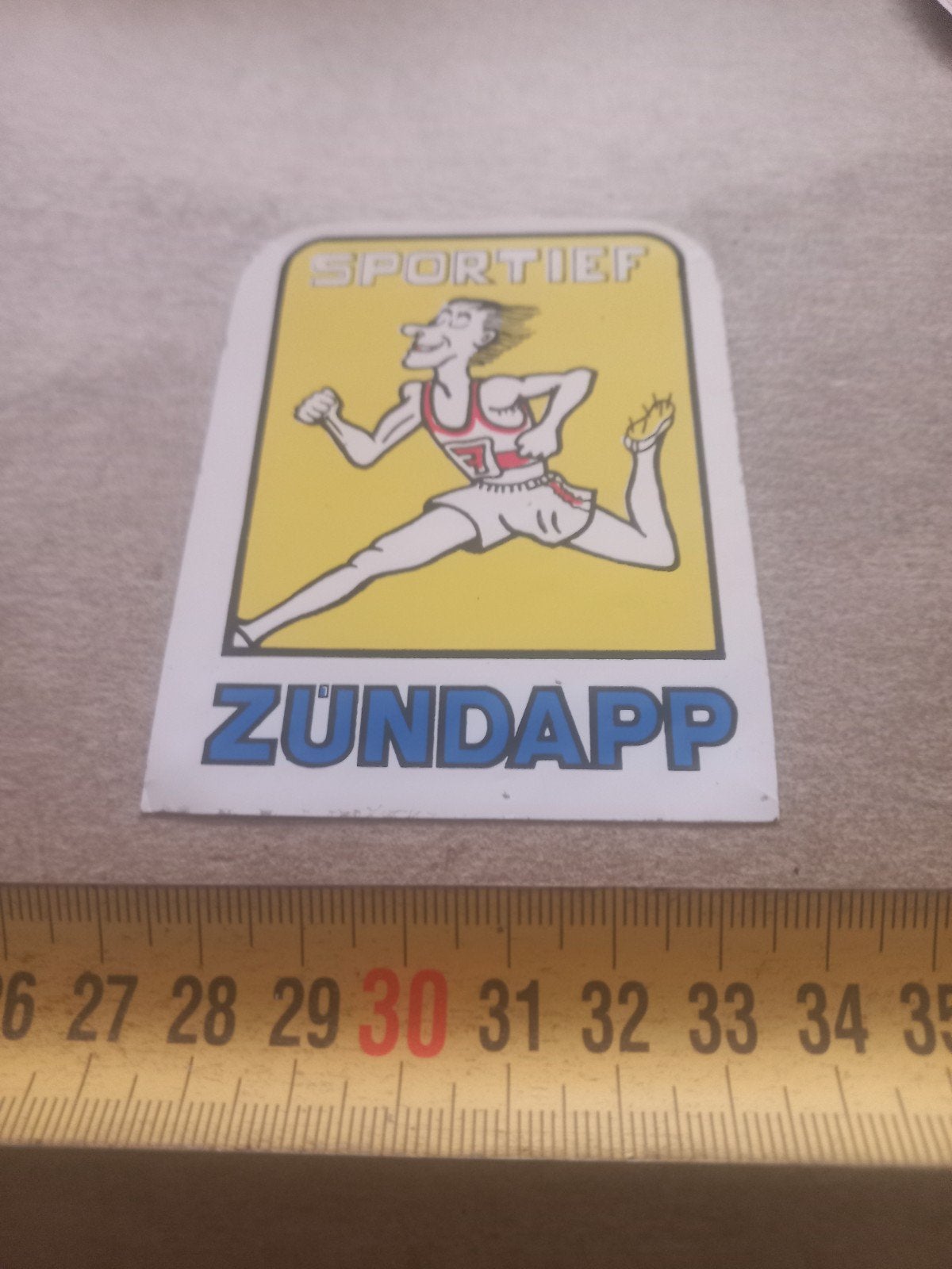 Zundapp Sportief sticker - Vintage brommer embleem, Ophalen of Verzenden, Gebruikt, Overige typen