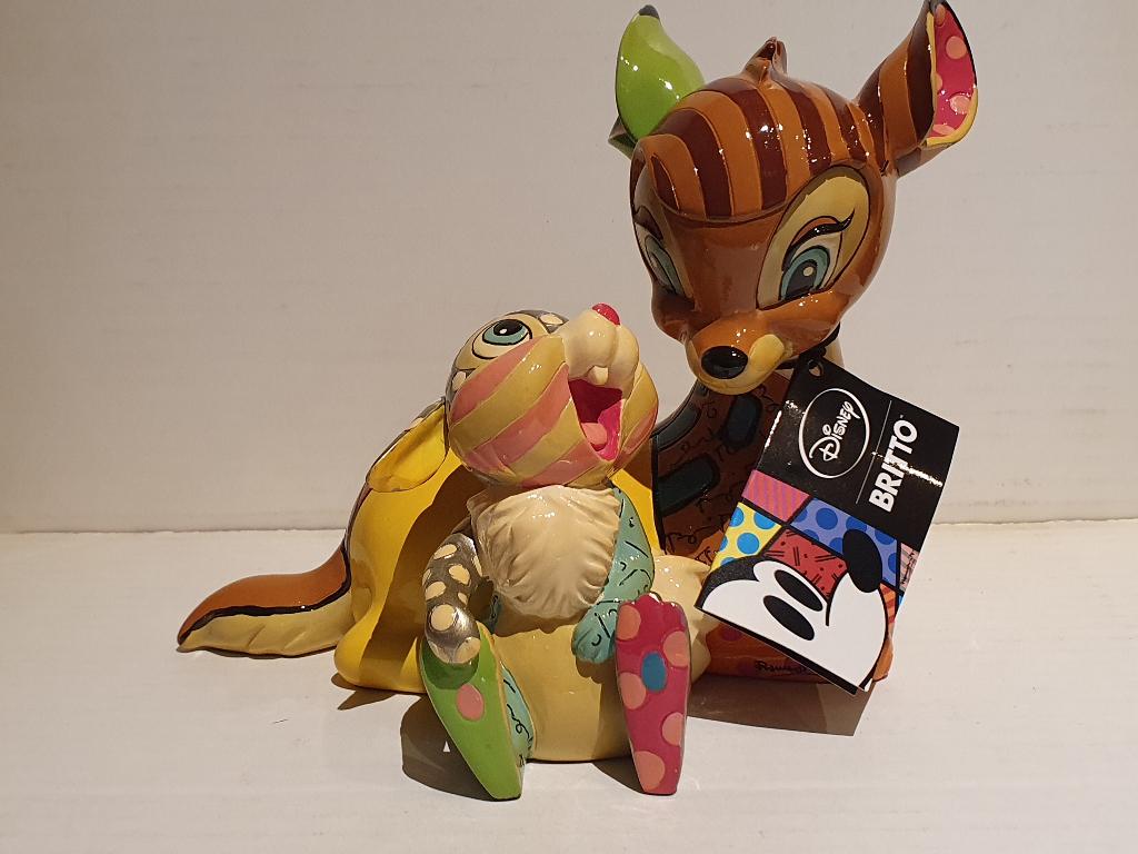Britto Disney Bambi and Thumper Figurine, Verzamelen, Ophalen of Verzenden, Bambi of Dumbo, Gebruikt, Beeldje of Figuurtje
