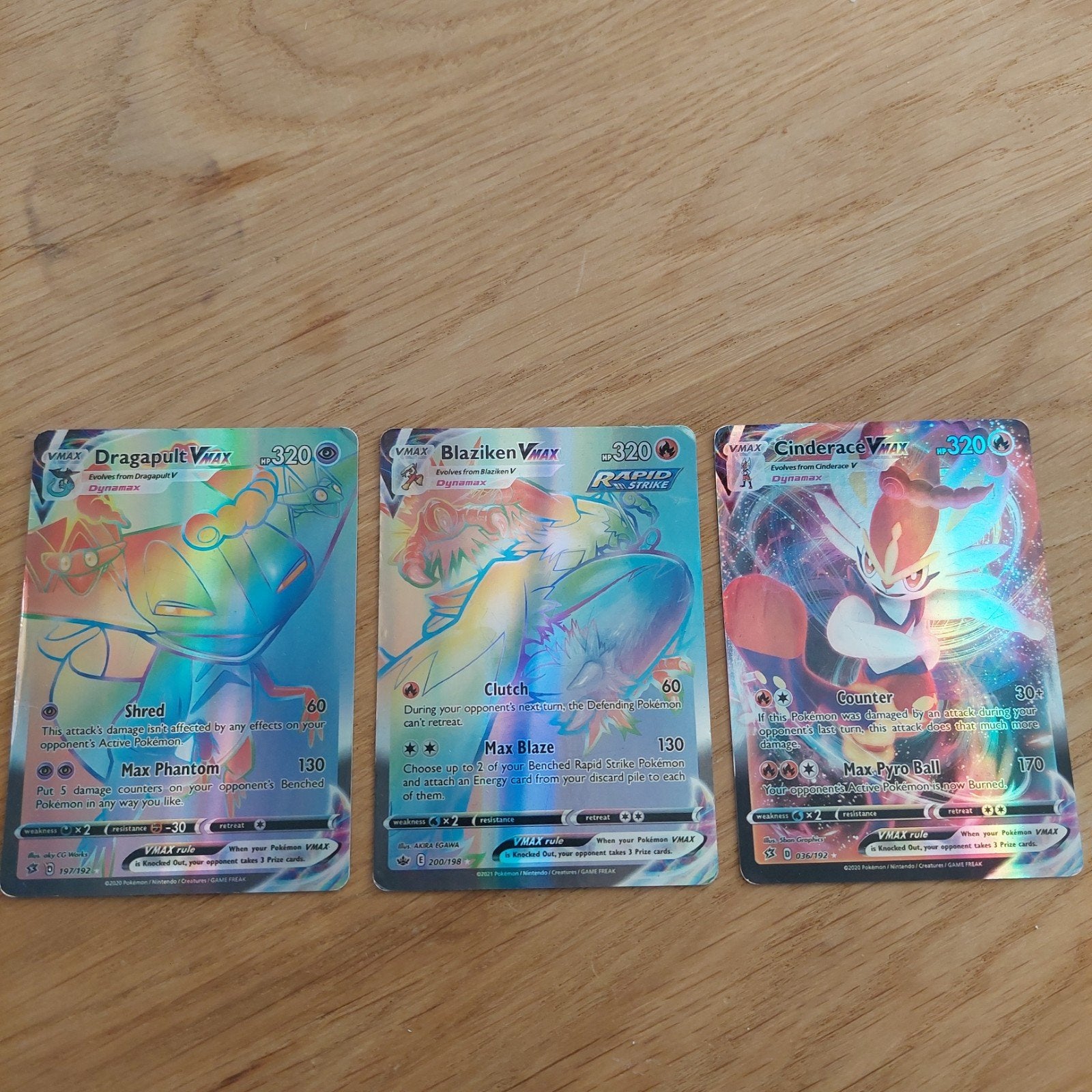 Regenboog dragapult + regenboog blaziken + shiny cinderace, Ophalen of Verzenden