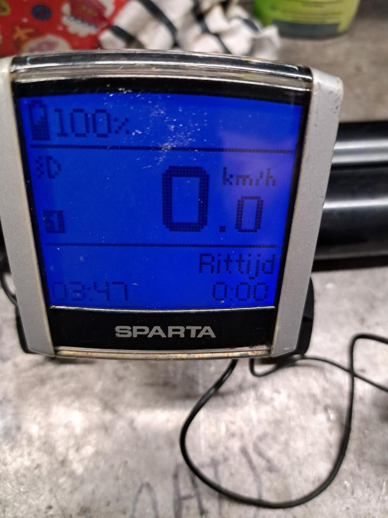 Sparta fiets computer text goed lezen, Ophalen, Gebruikt