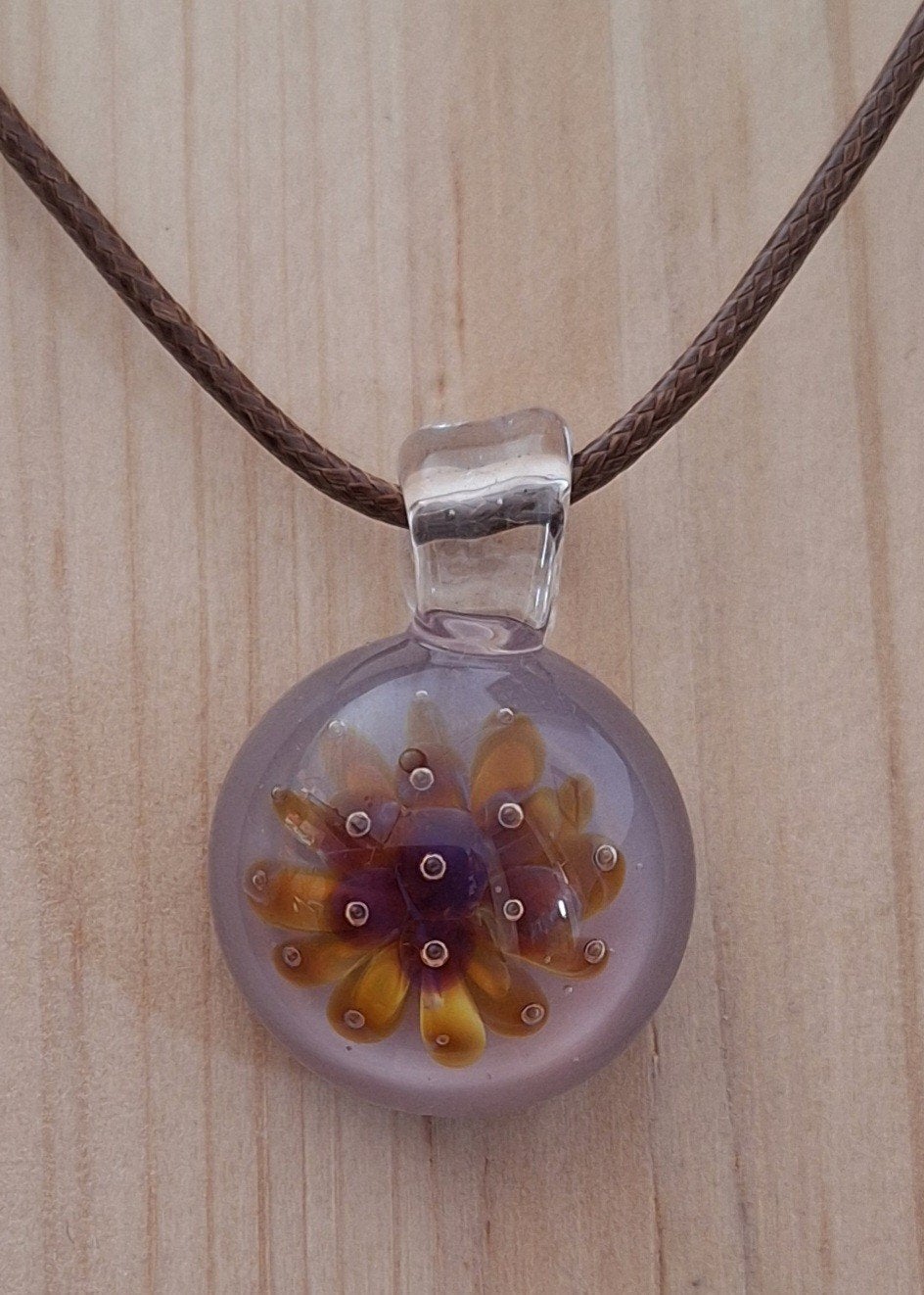 handgemaakte lampwork glas hanger, Verzenden, Nieuw, Overige materialen, Met hanger