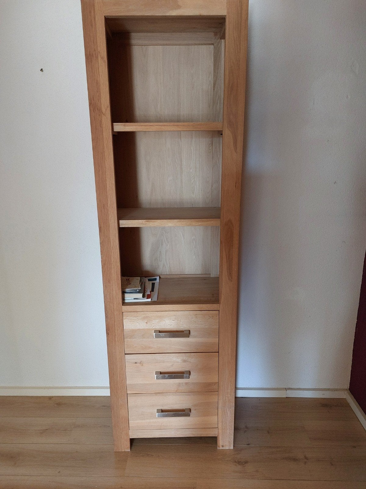 boekenkast, Ophalen, Eikenhout, 50 tot 100 cm, Zo goed als nieuw