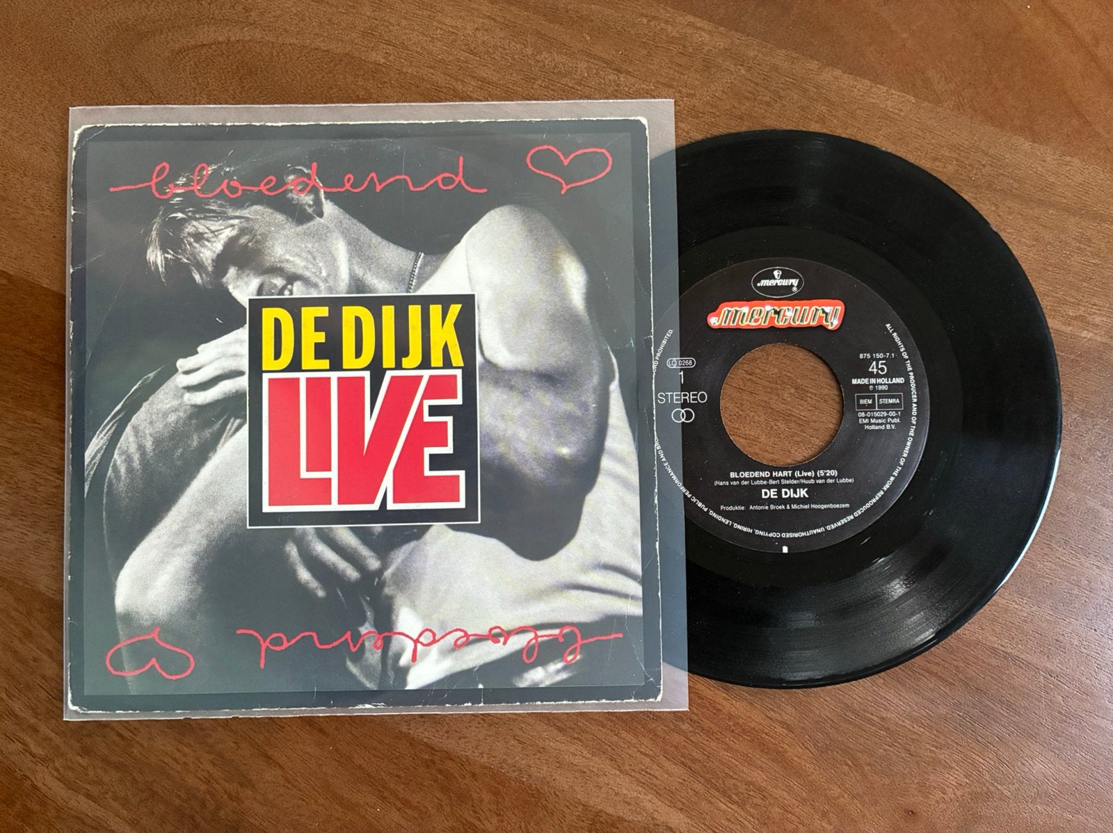 De Dijk live - Bloedend hart, Cd's en Dvd's, Vinyl Singles, Ophalen of Verzenden, 7 inch