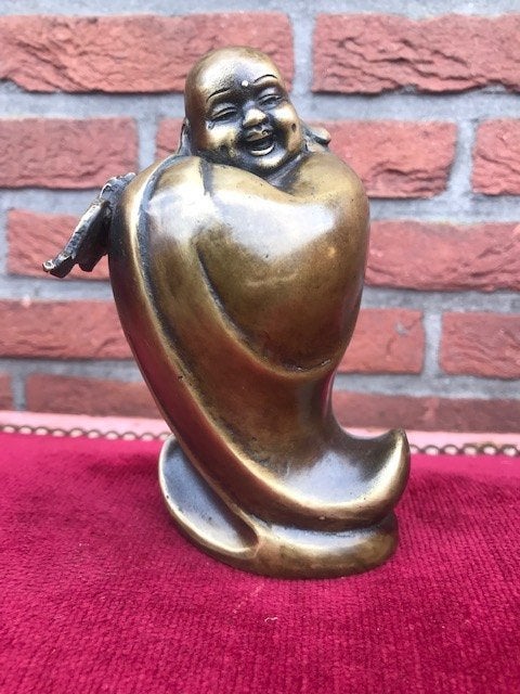 vrolijke geluksboeddha, brons, Ophalen of Verzenden, Brons