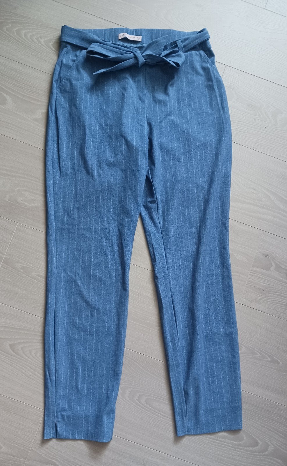 Denimlook pinstripe trousers Studio Anneloes,M, Studio Anneloes, Blauw, Ophalen of Verzenden, Zo goed als nieuw