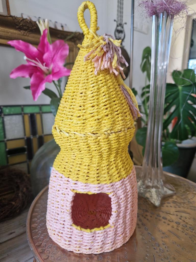 Vrolijk handgemaakt vogelhuisje / voederhuisje - Ibiza stijl, Ophalen