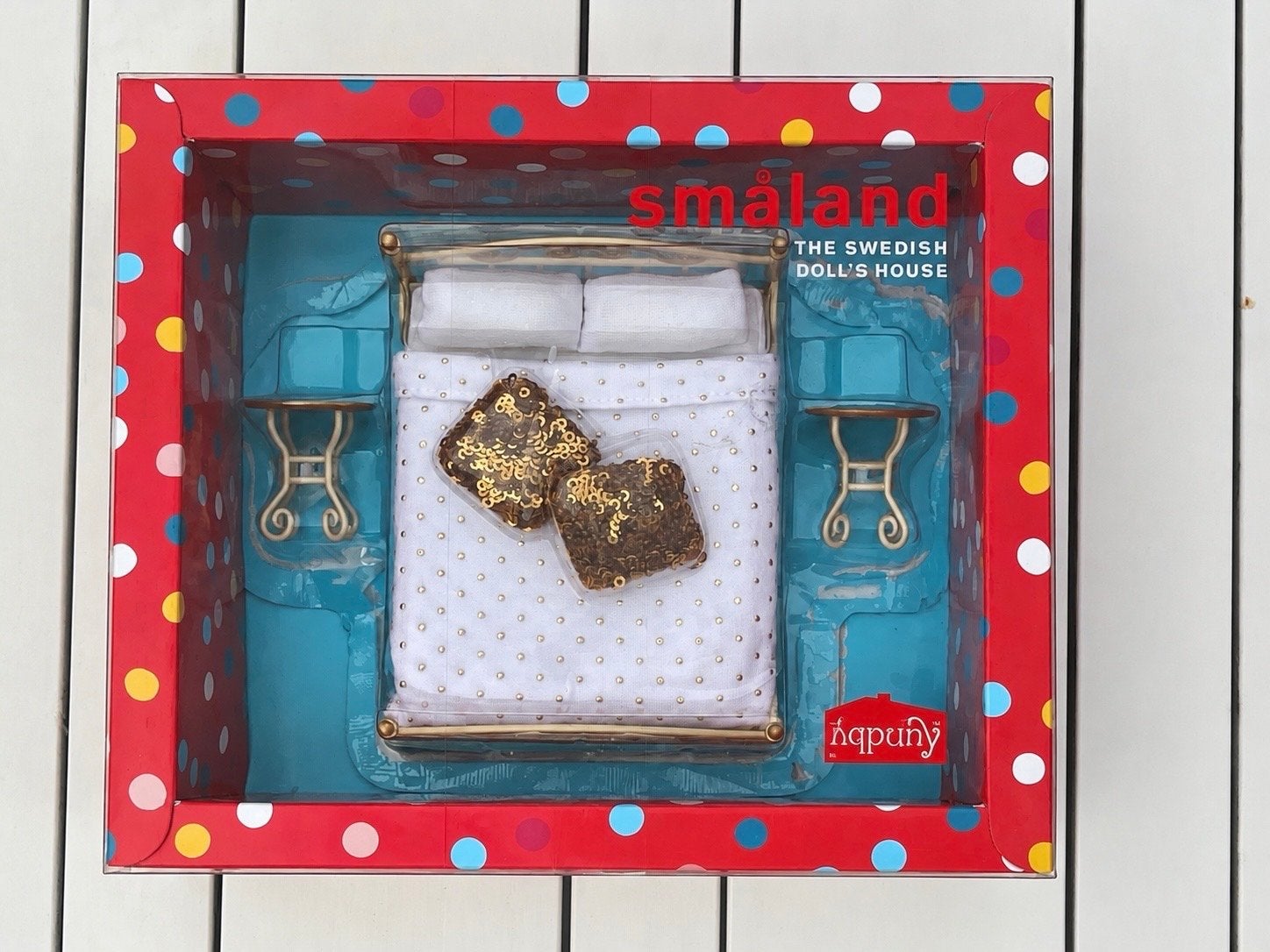 Lundby Småland messing bed – compleet en in originele verpak, Ophalen of Verzenden, Nieuw, Toebehoren