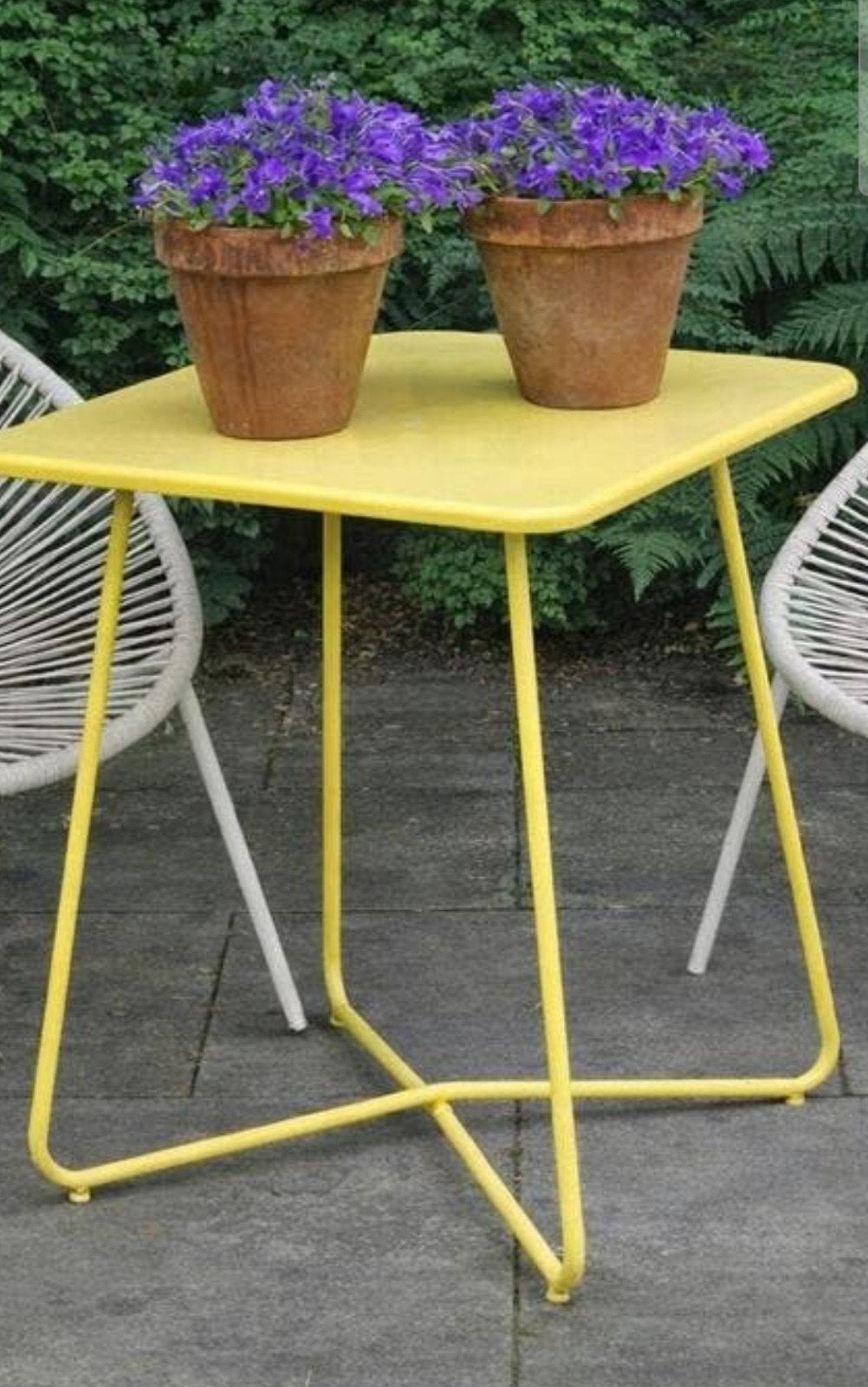 Vierkante ijzeren tuintafel, Tuin en Terras, Tuintafels, Vierkant, Metaal, Ophalen