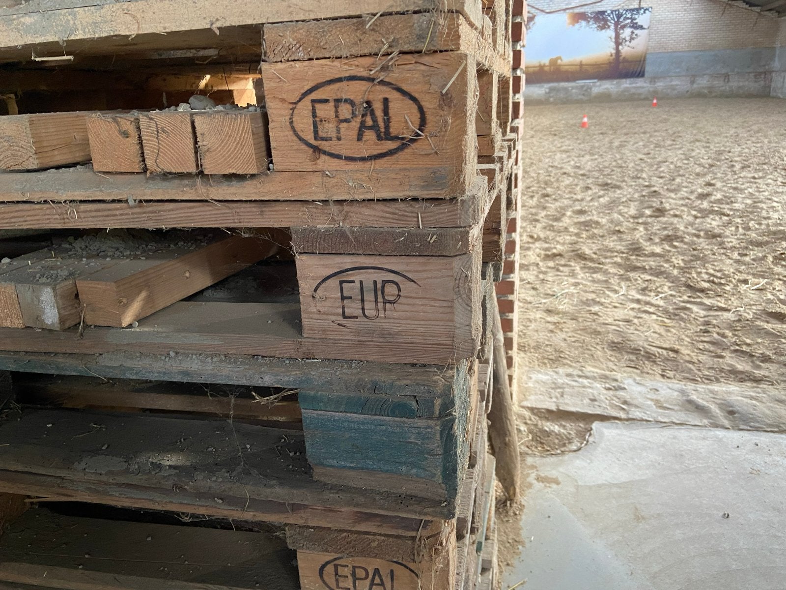 10 EPAL Euro Pallets - Gebruikt, Ophalen, Zo goed als nieuw, Hout, 100 mm of meer