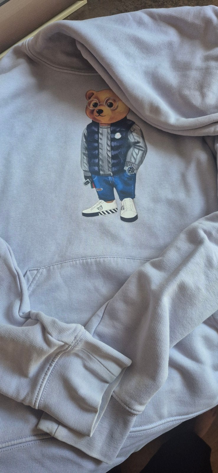 Baron Filou Hoodie met Beer Print - Maat S, Ophalen of Verzenden