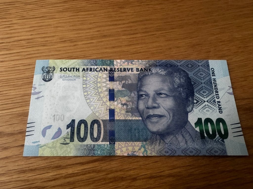 UNC biljet 100 Rand Zuid Afrika, Postzegels en Munten, Bankbiljetten | Afrika, Verzenden, Zuid-Afrika, Los biljet
