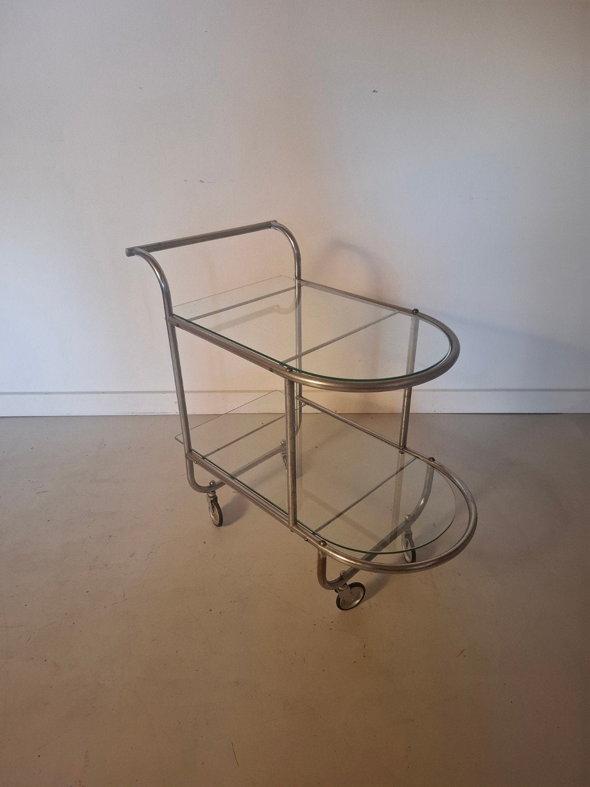 Vintage trolley Bauhaus Bartrolley Chroom jaren 50, Ophalen of Verzenden