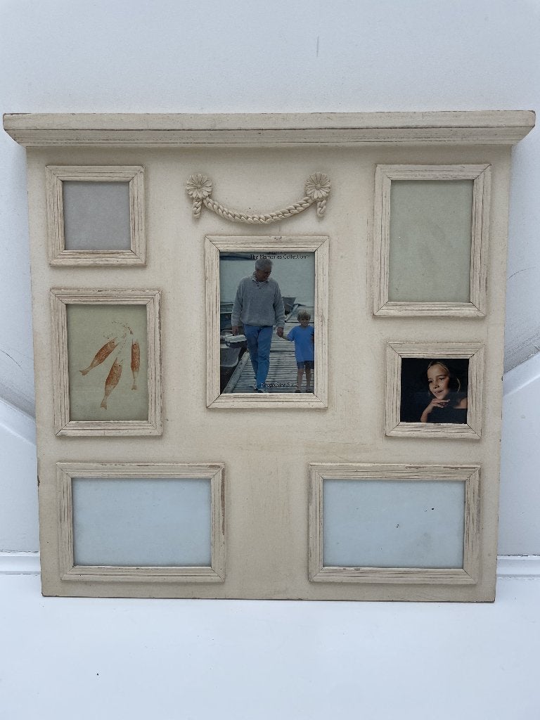 Vintage collage fotolijst!, Beige, Hout, Collagefotolijst, Ophalen of Verzenden
