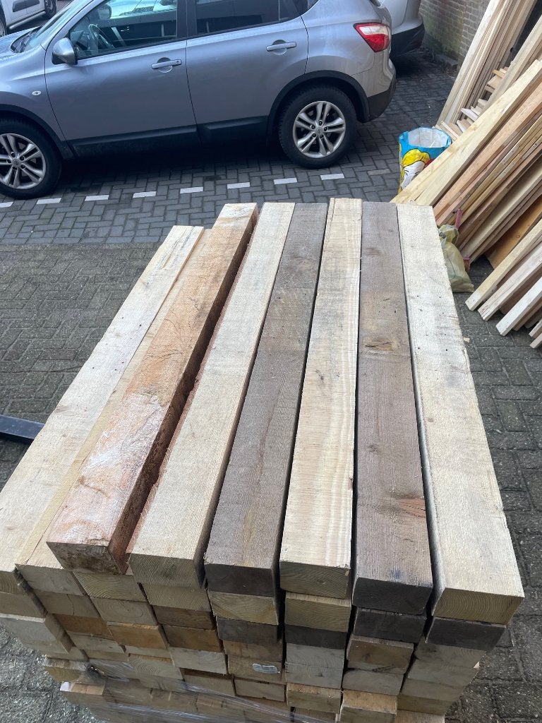 Vuren hout balken, Ophalen, Zo goed als nieuw, Minder dan 180 cm, Balken