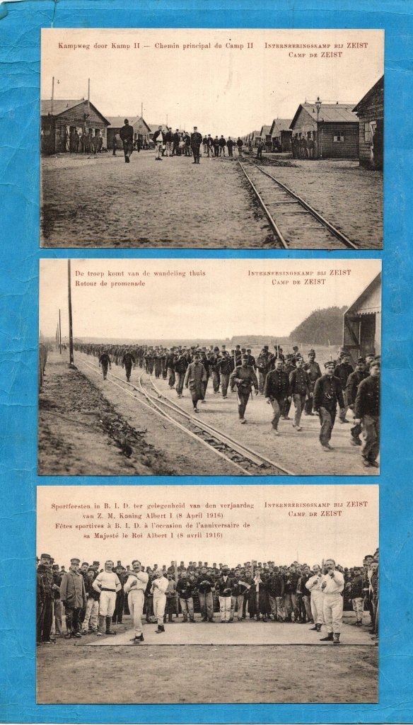 3x Geanimeerde kaarten Interneeringskamp Zeist - W01 - C523, Verzamelen, Ansichtkaarten | Themakaarten, Verzenden, Voor 1920, Ongelopen