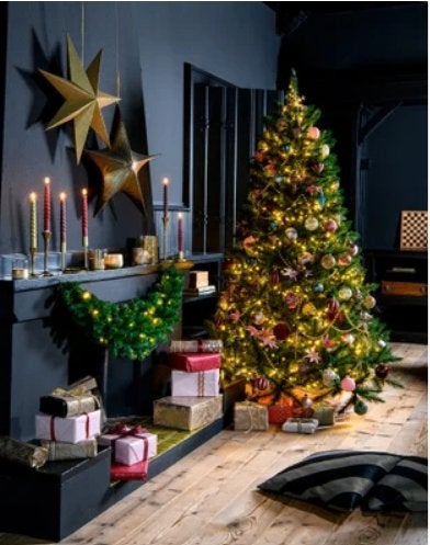 Mooie kunstkerstboom Romagne 185CM + 1 set verlichting, Ophalen, Gebruikt