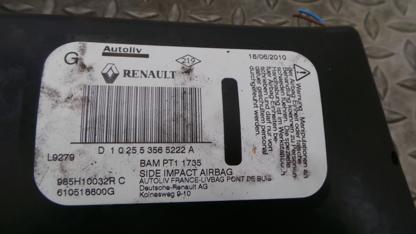 RENAULT MEGANE AIRBAG LINKS 2011, Auto-onderdelen, Ophalen of Verzenden, Gebruikt, Stiba lid