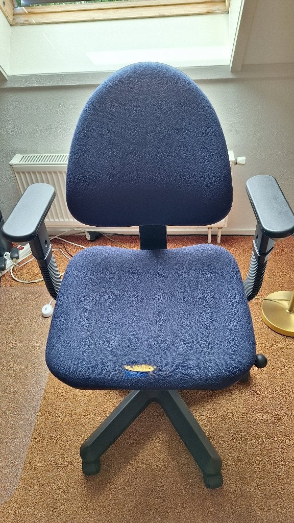 Bureaustoel, Huis en Inrichting, Bureaustoelen, Gebruikt, Bureaustoel, Blauw, Ophalen