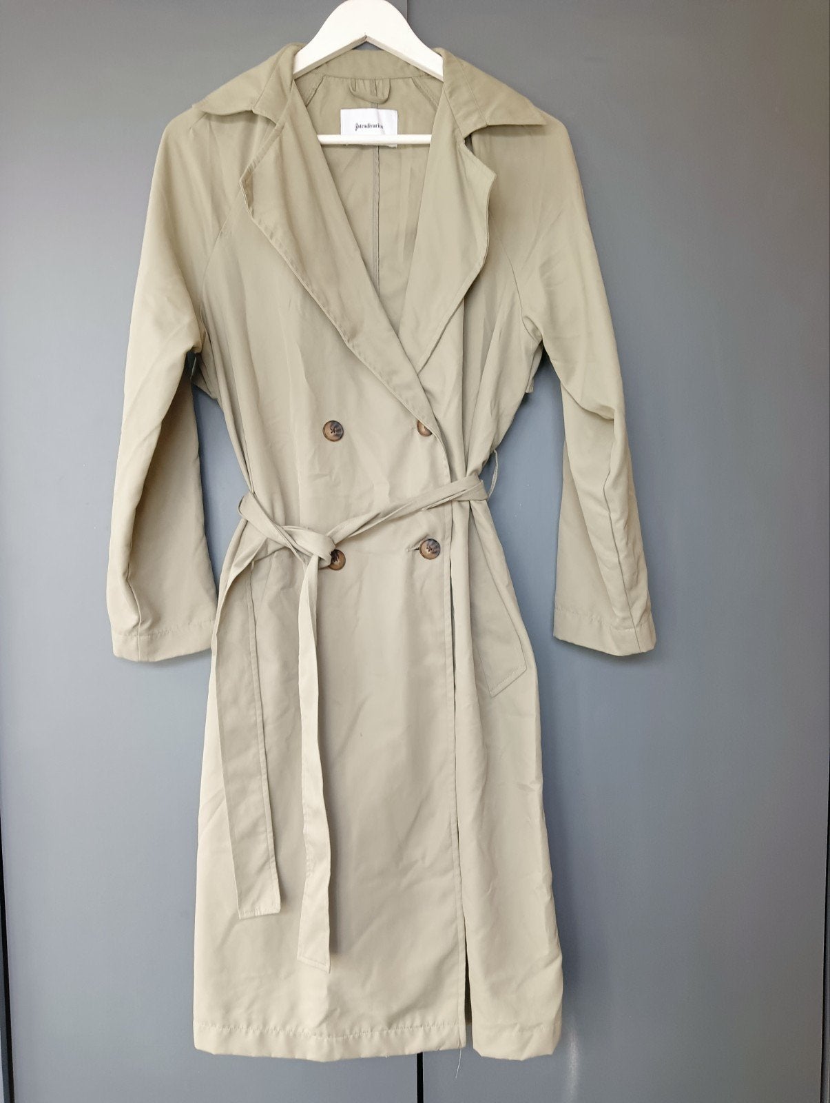 Lichtgroene trenchcoat mt S van Stradivarius, Ophalen of Verzenden, Maat 36 (S), Stradivarius, Gedragen