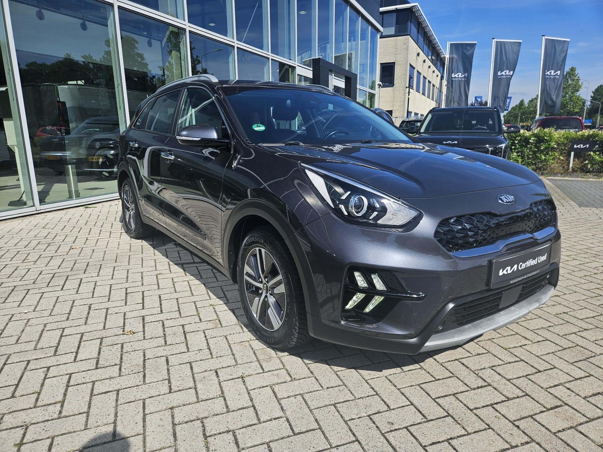 Kia Niro 1.6 GDi Hybrid DynamicLine, Auto's, Kia, Gebruikt, Euro 6, 2 kWh, Leder en Stof