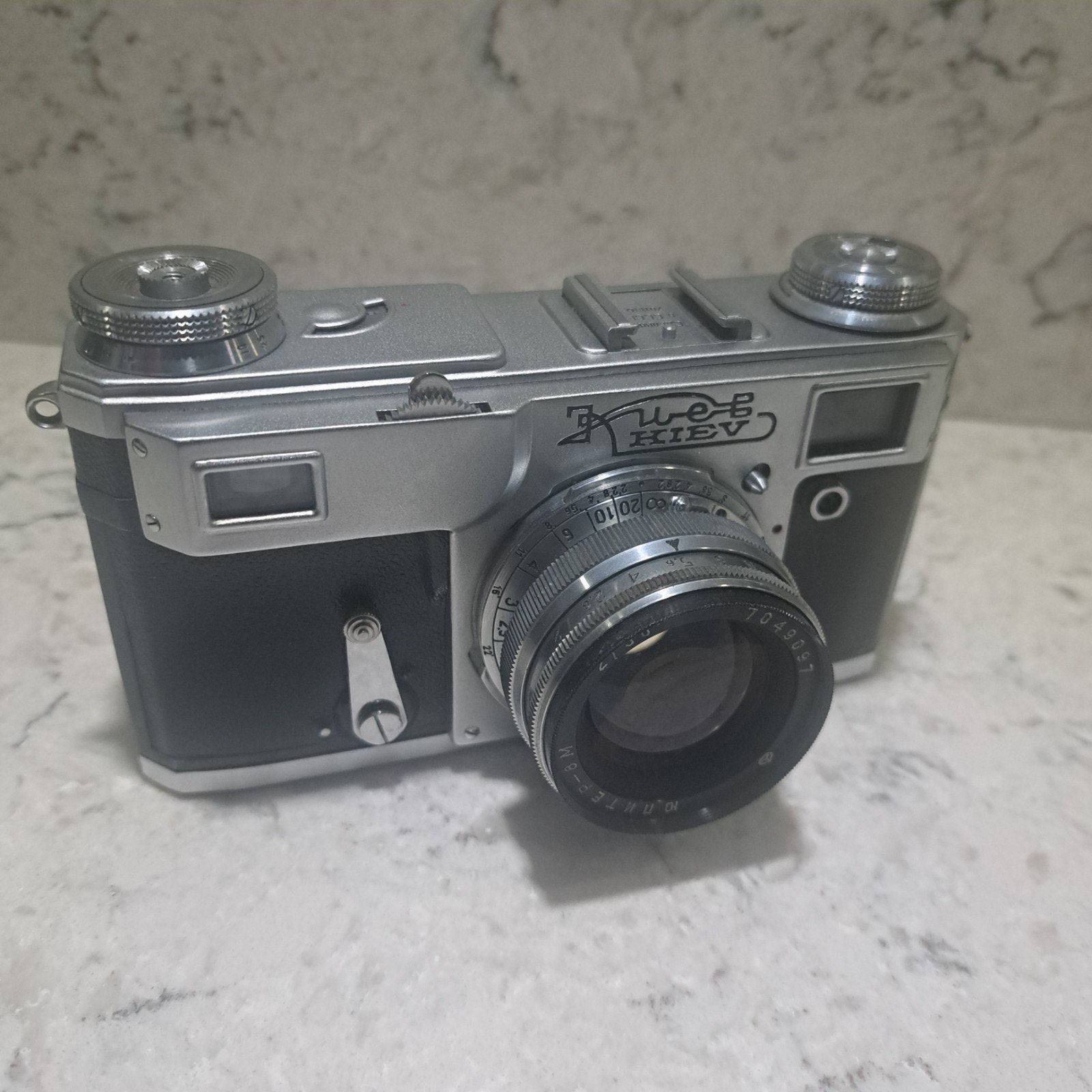 Vintage Kiev 4A meetzoeker camera met Jupiter-8M lens, Ophalen of Verzenden, Compact, Overige Merken