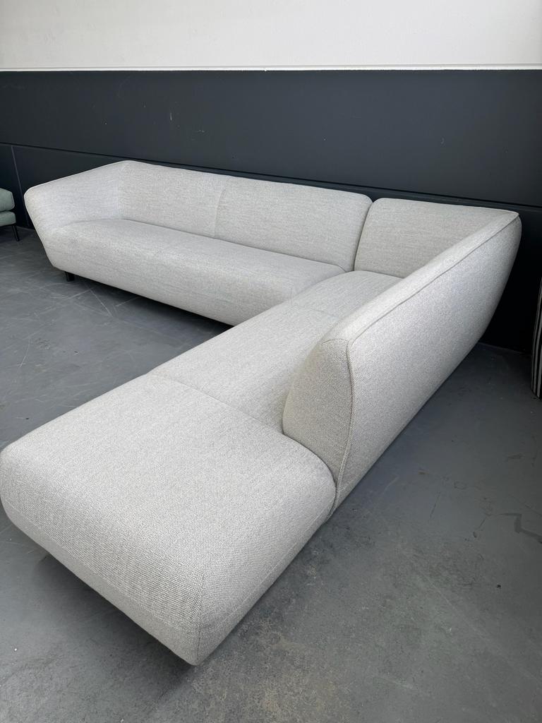 Nieuwstaat Pode Turia hoekbank | Fresco 722 Pearl, Huis en Inrichting, Ophalen, Hoekbank, 300 cm of meer, Zo goed als nieuw