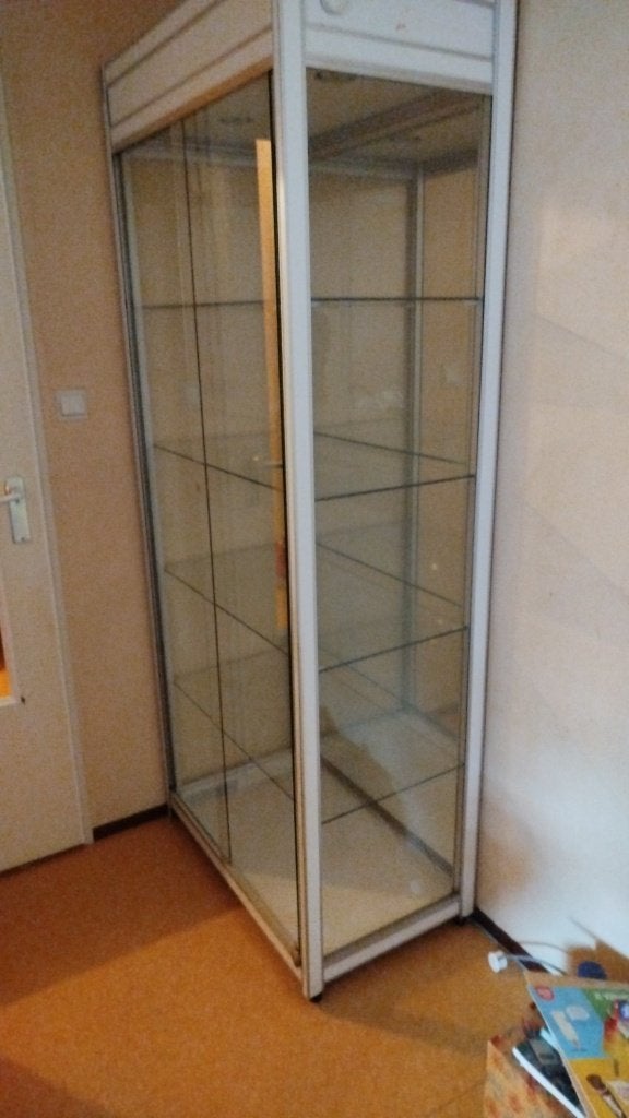 Vitrinekast, Huis en Inrichting, Ophalen, 50 tot 100 cm, Glas, 150 tot 200 cm