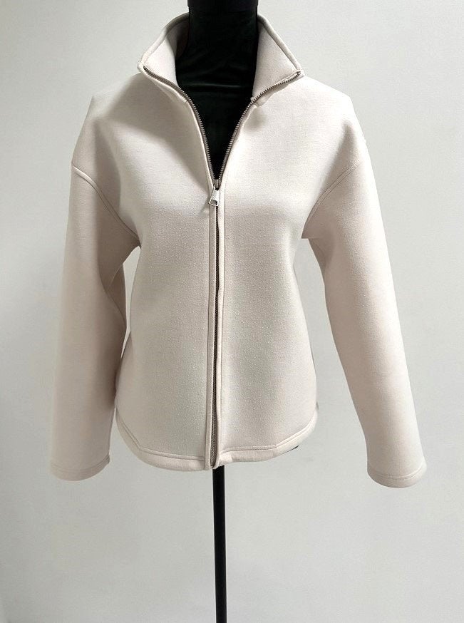 Z.G.A.N! Amisu Scuba dames vest / jasje ivoor wit S, Verzenden, Wit, Zo goed als nieuw, Maat 36 (S)