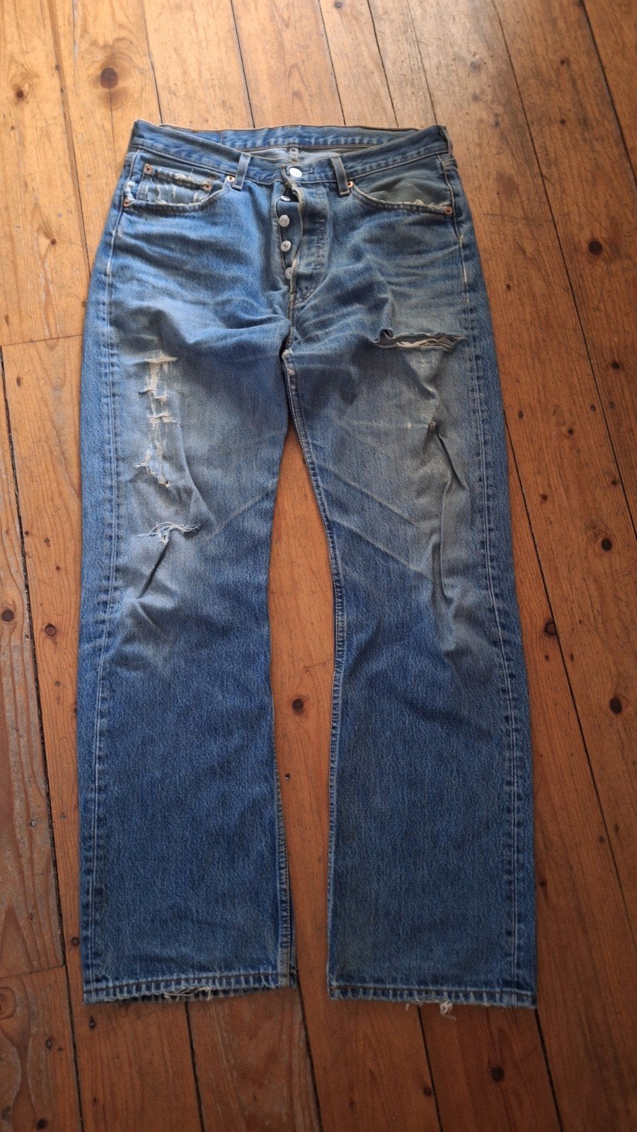 Levi's 501  Levi's 582, Ophalen of Verzenden, Gedragen, Blauw, W32 (confectie 46) of kleiner