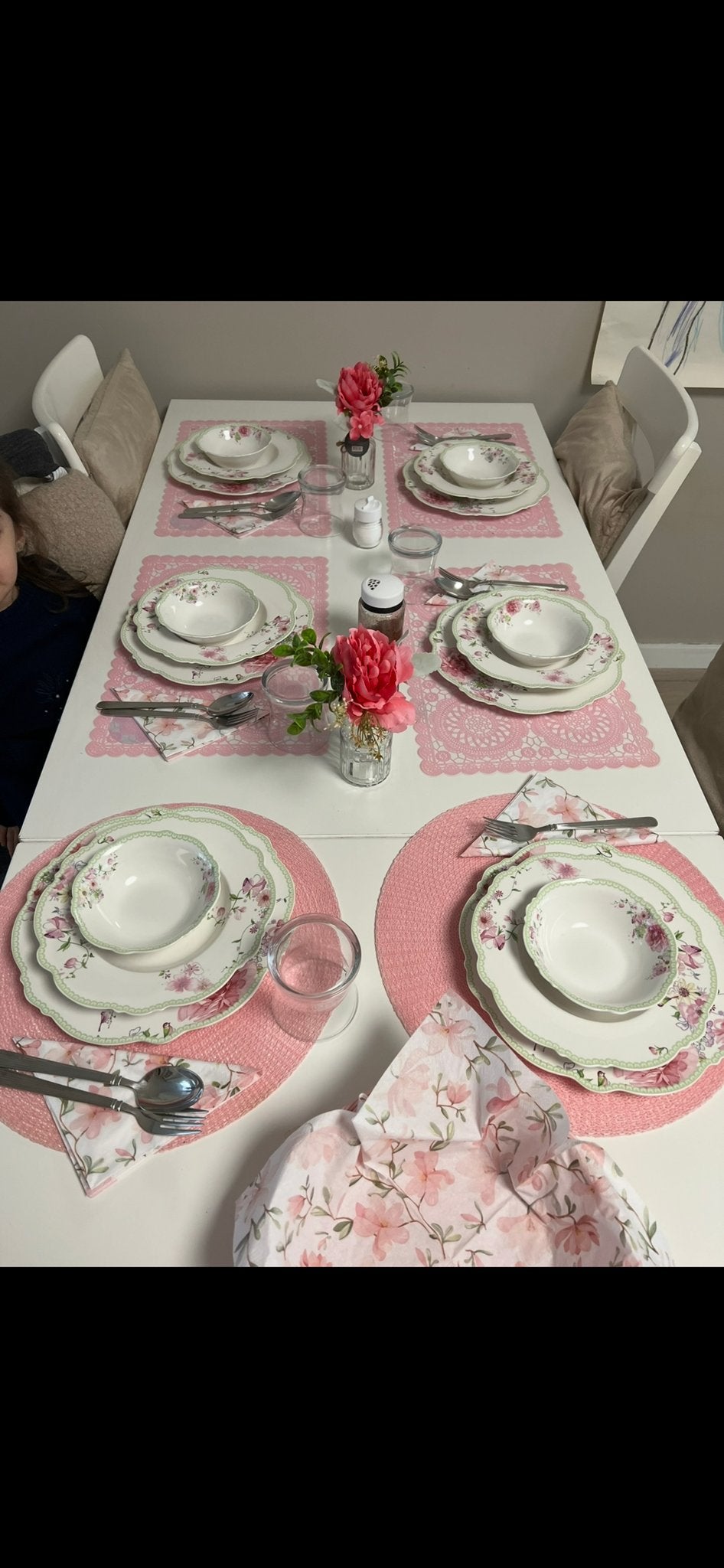 Prachtig servies met bloemmotief - Compleet en zo goed als n, Ophalen, Overige merken, Vintage, Zo goed als nieuw