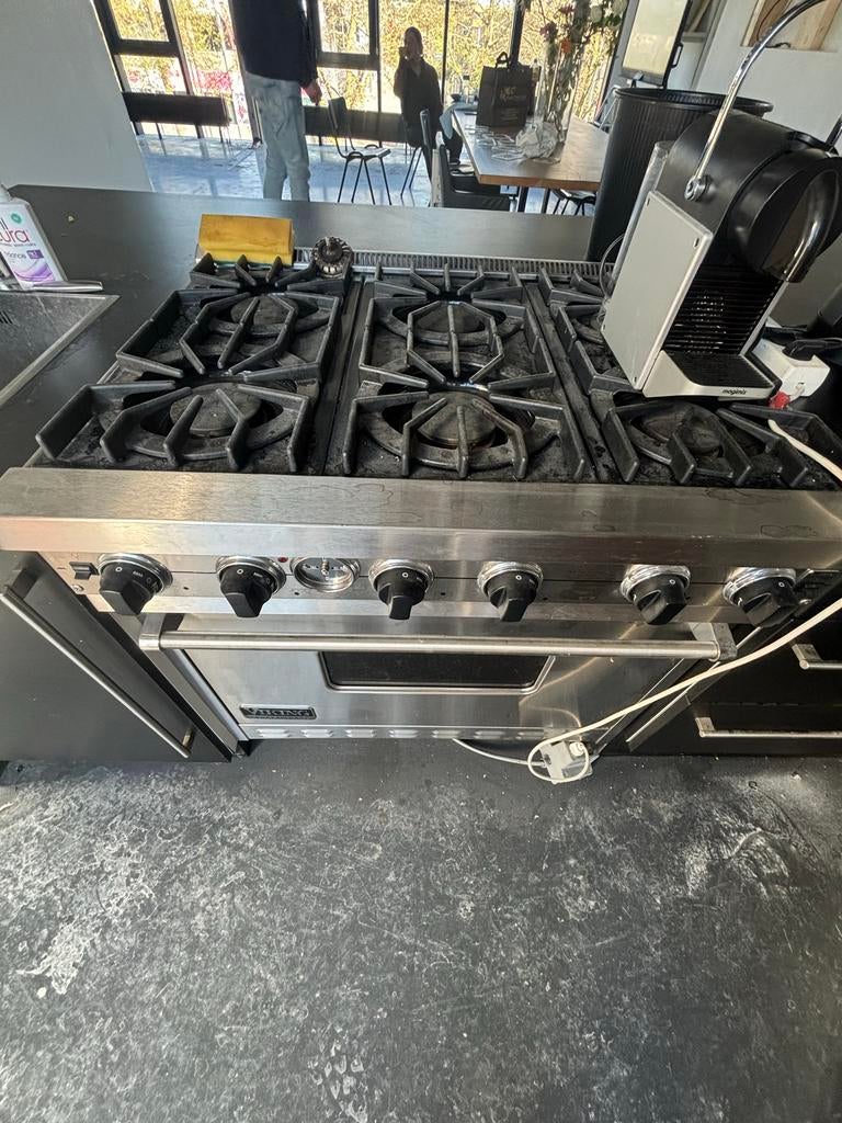 Viking Gasfornuis met Oven - Professionele Kwaliteit, Ophalen, Gebruikt, 60 cm of meer, Grill