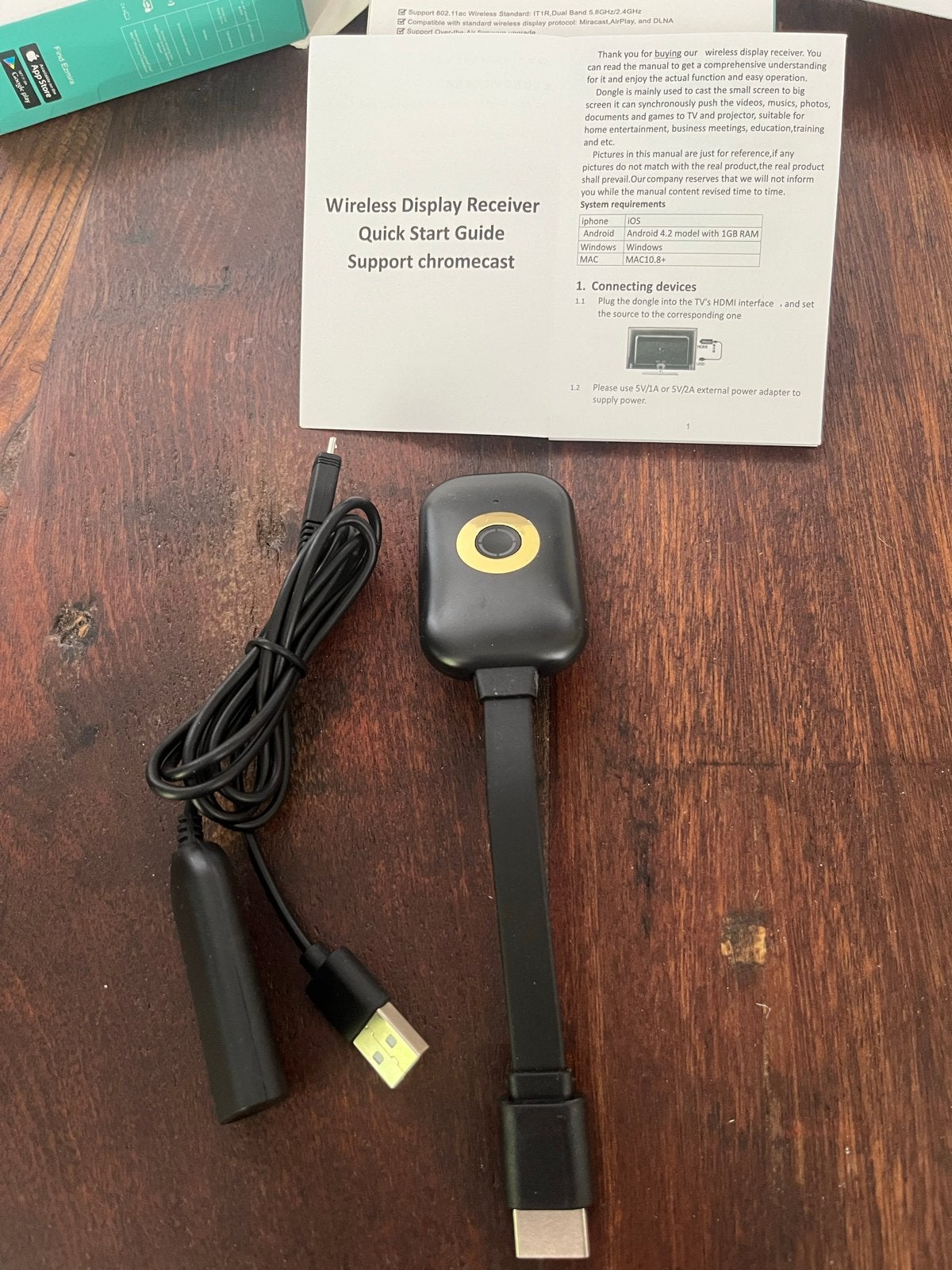 RK Cast 4K UHD Wireless Display Dongle - Chromecast Support, Audio, Tv en Foto, Mediaspelers, Ophalen of Verzenden, Nieuw, HDMI